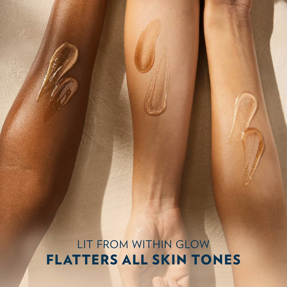 Vaseline Glazed & Glisten Vanilla Cocoa Shimmering Gel Body Oil - Sunlit Glow - 6,8