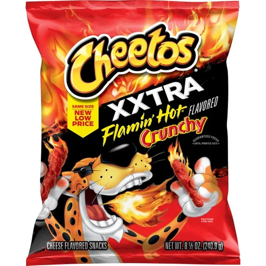 Cheetos Crunchy XXTRA Flamin' Hot Cheese Flavored