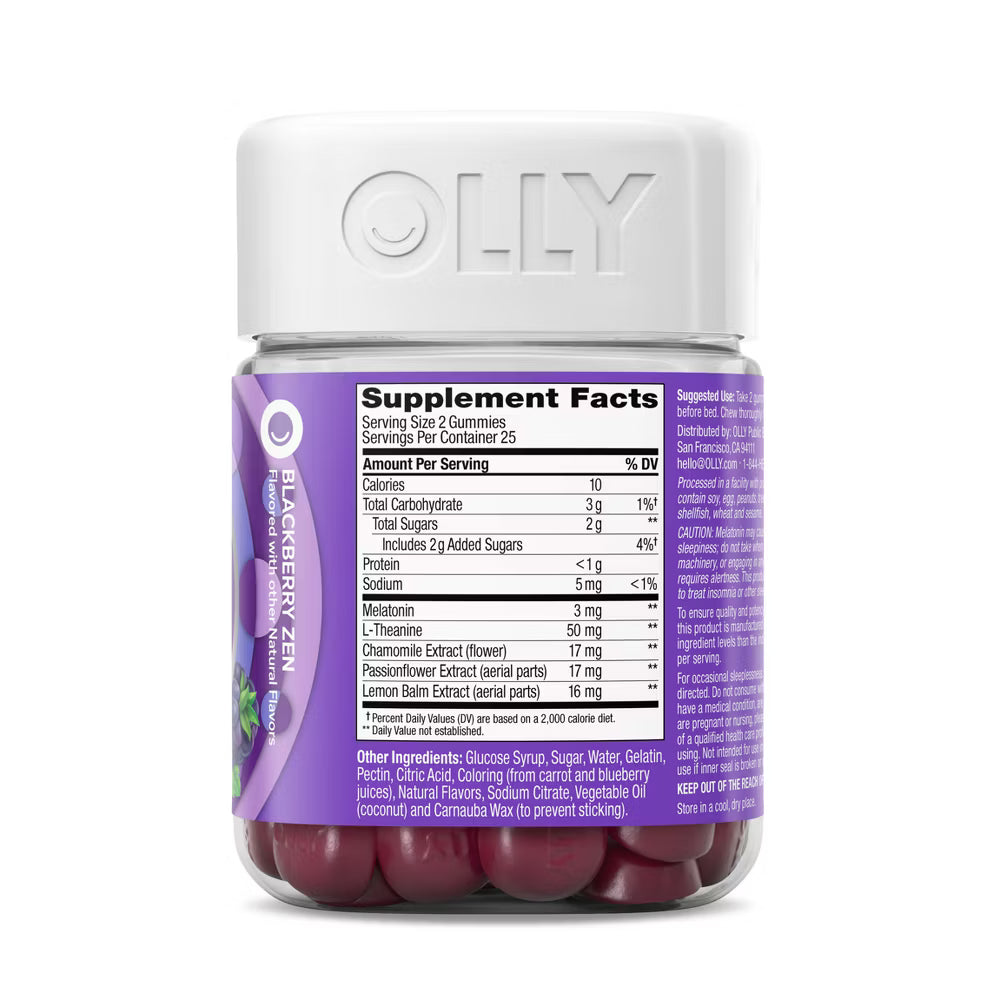 Gomitas para dormir con melatonina OLLY de 3 mg