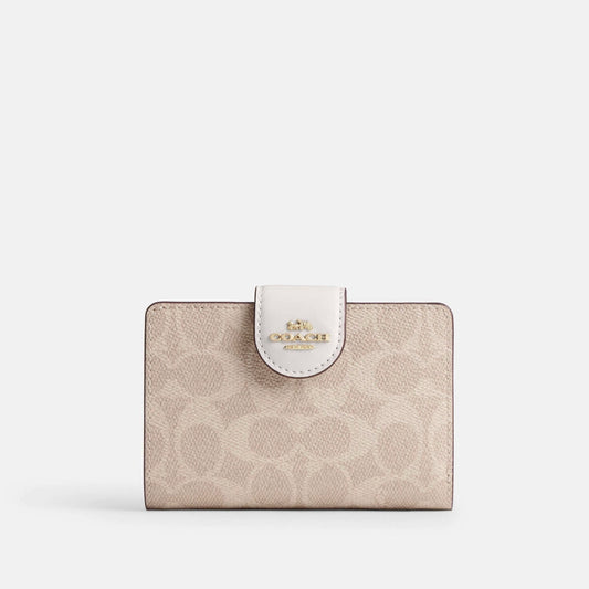 Coach Cartera Medium Corner Signature Canvas Beige