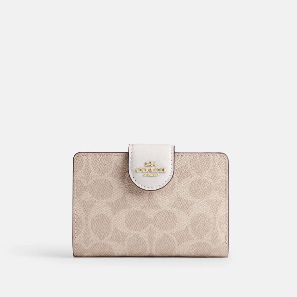 Coach Cartera Medium Corner Signature Canvas Negro