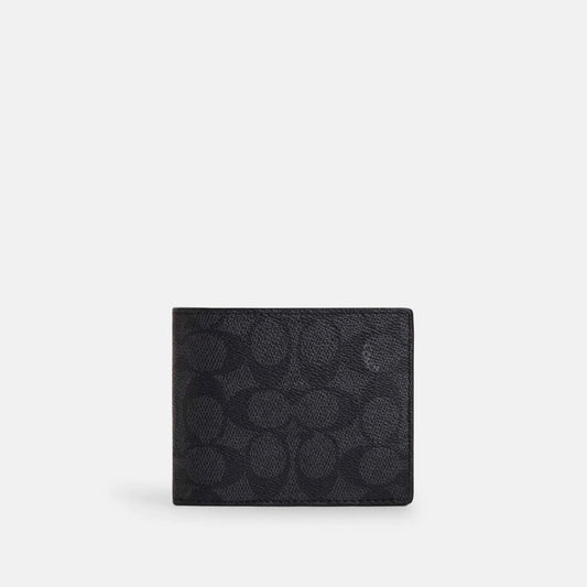 Coach Men Cartera 3 en 1 Signature Canvas