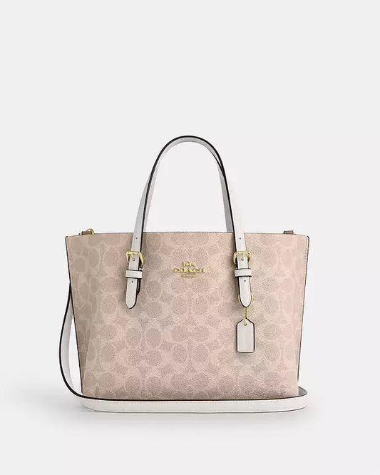 Coach Bolsa Mollie Tote 25 Signature Canvas beige